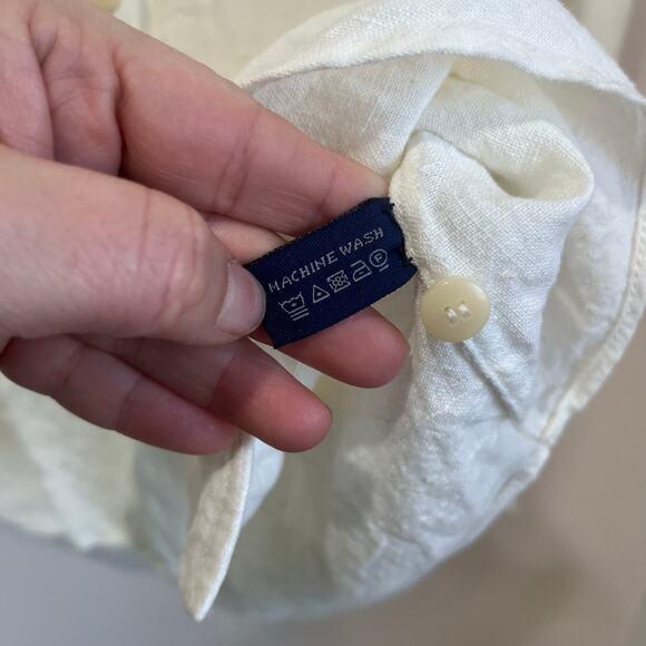 Jupe by Jackie Linen Cotton Button Down Blouse Romantic Cottagecore Womens S - Picture 6 of 8